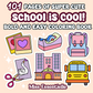 School is Cool by Miss Essentielle - Bold & Easy Digital Coloring Book Printable