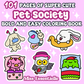 Pet Society by Miss Essentielle - Bold & Easy Digital Coloring Book Printable