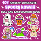 Spooky Kawaii by Miss Essentielle - Bold & Easy Digital Coloring Book Printable